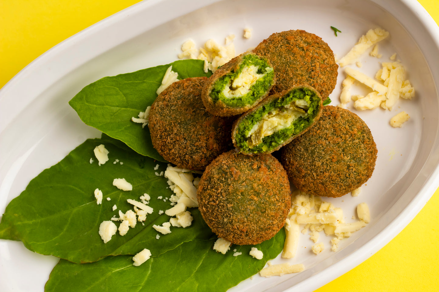 SPINACH CHICKPEAS CHEESY TIKKI